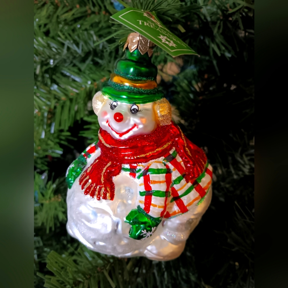 Vintage Snowman/Clown Christmas Ornament Slavic Treasures